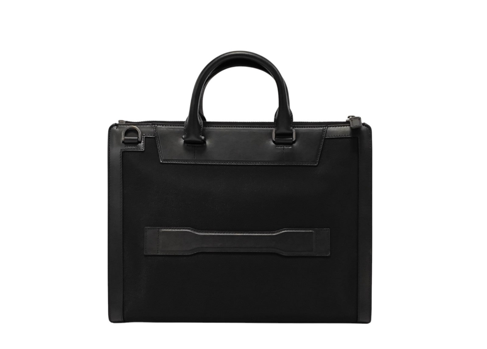 1480$ PINEIDER FIRENZE 1774 Black Nylon & Calf Slim Briefcase Bag Document Case