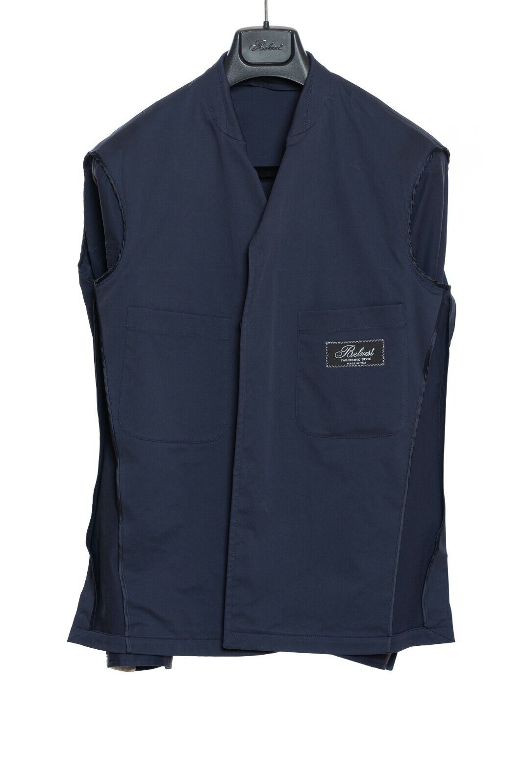 1100$ BELVEST Sartorial Jacket Military Style Cotton Blue JACKETINTHEBOX Edition