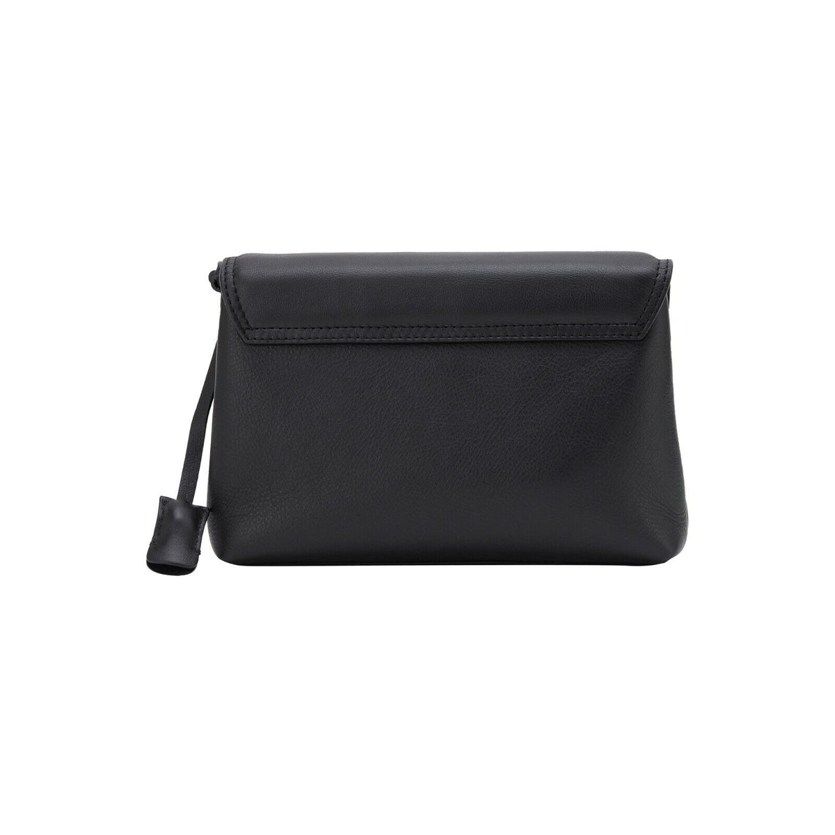 $390 Testoni Bologna Black Easy Calf Hand Clutch Bag Padlock with Keys