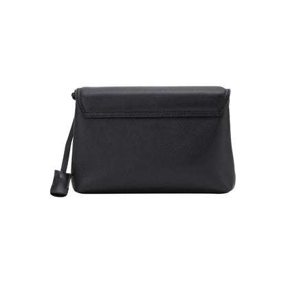 $390 Testoni Bologna Black Easy Calf Hand Clutch Bag Padlock with Keys
