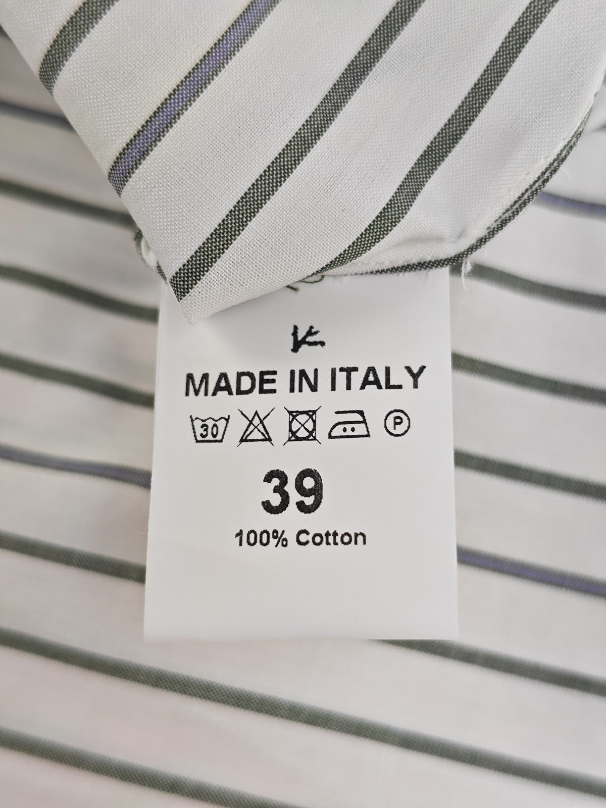 730$ ISAIA NAPOLI "Mix" Dress Shirt White Striped Lightwheight Cotton 16 - 41