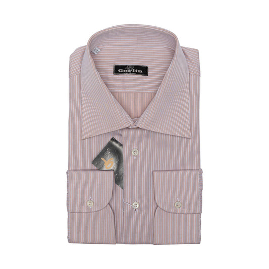 690$ LUXURY GERLIN Shirt Peach SUPRALUX ALUMO Cotton 16-41 - 1C BIJAN