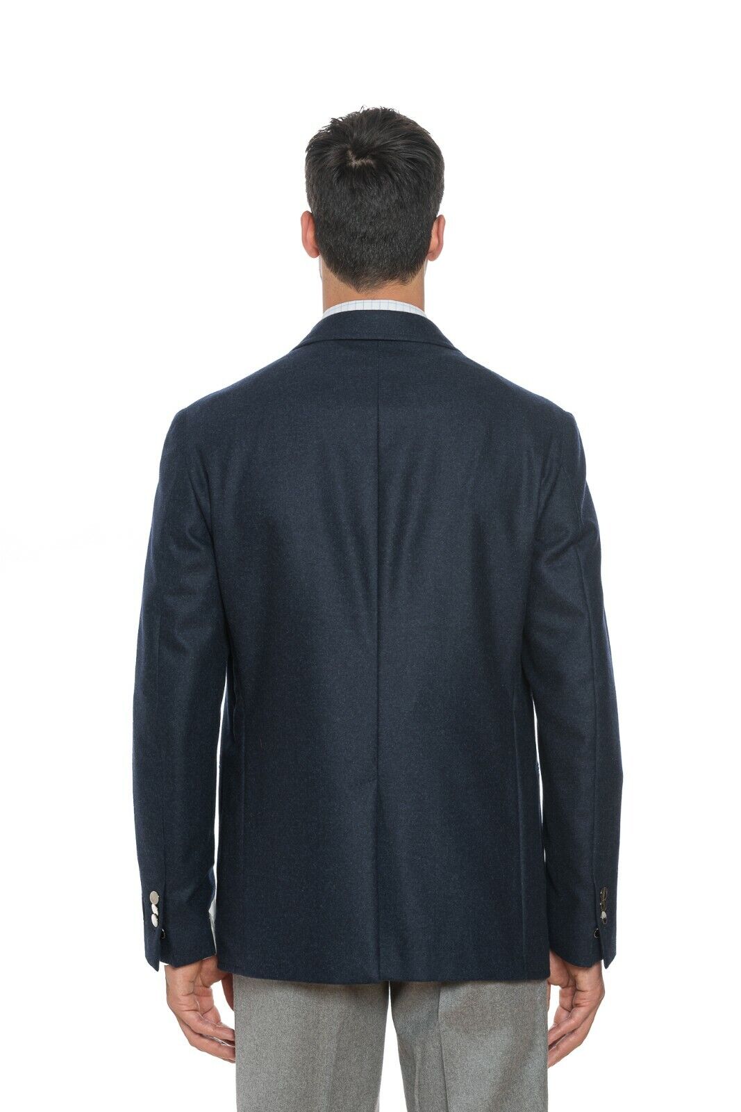 $2650 BELVEST Blue Blazer Jacket Flannel Wool 40 US / 50 EU 7R JACKETINTHEBOX