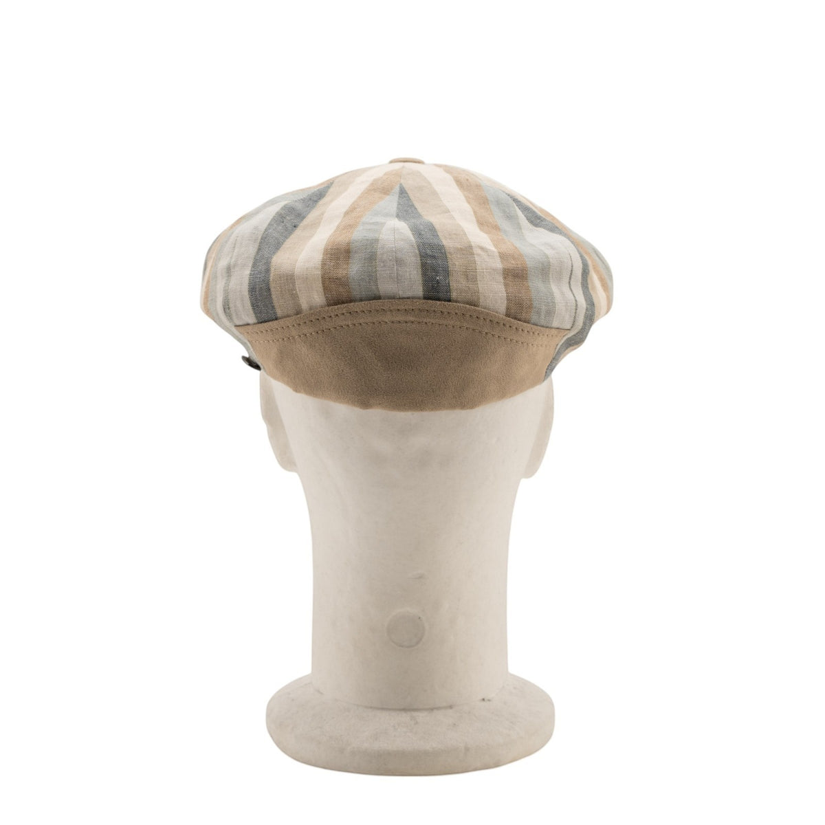$250 BORSALINO Cesare Hat Beige Gray Linen + Suede Handmade in Italy Sz M