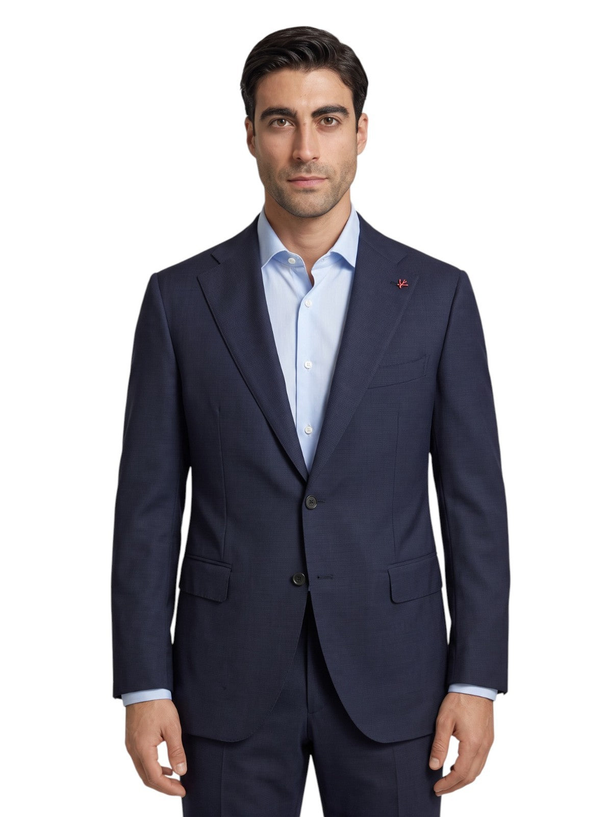 $7150 ISAIA "Marechiaro" Dark Blue Suit Wool 170's & Silk 44 US / 54 EU 8R