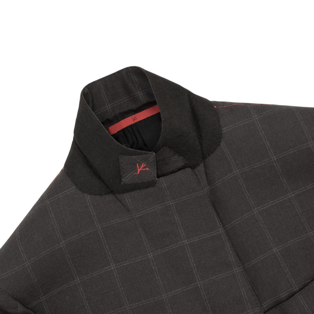 $6850 ISAIA NAPOLI "Gregorio" Dark Gray Suit Hand-Sewn Fine Wool Checks