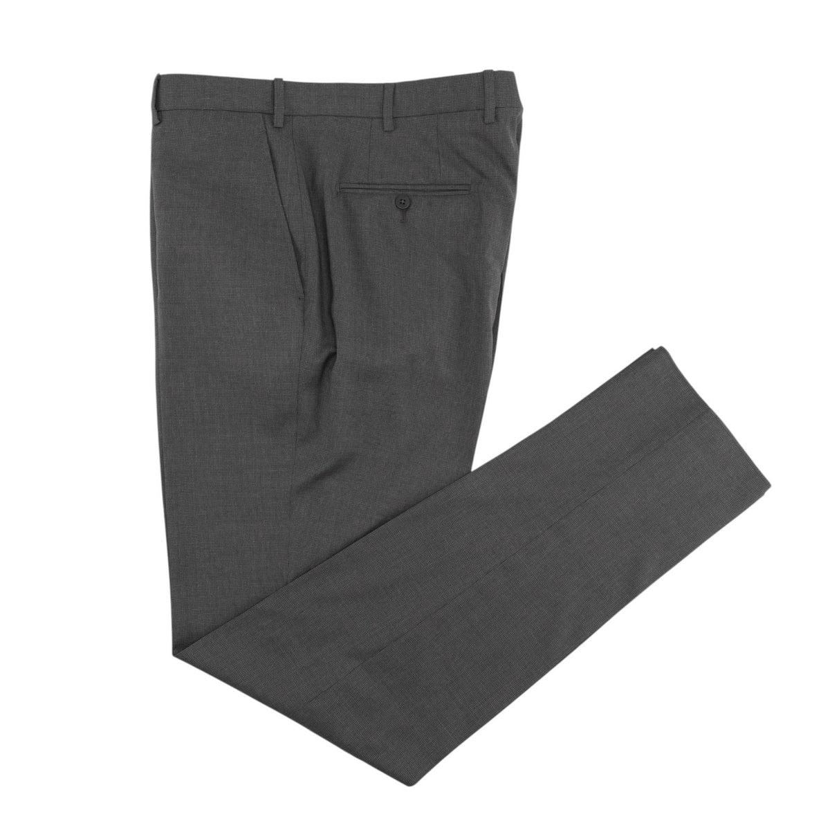 $6550 ISAIA NAPOLI "Capri" Charcoal Gray Suit Hand-Sewn Fine Wool Micro Checks