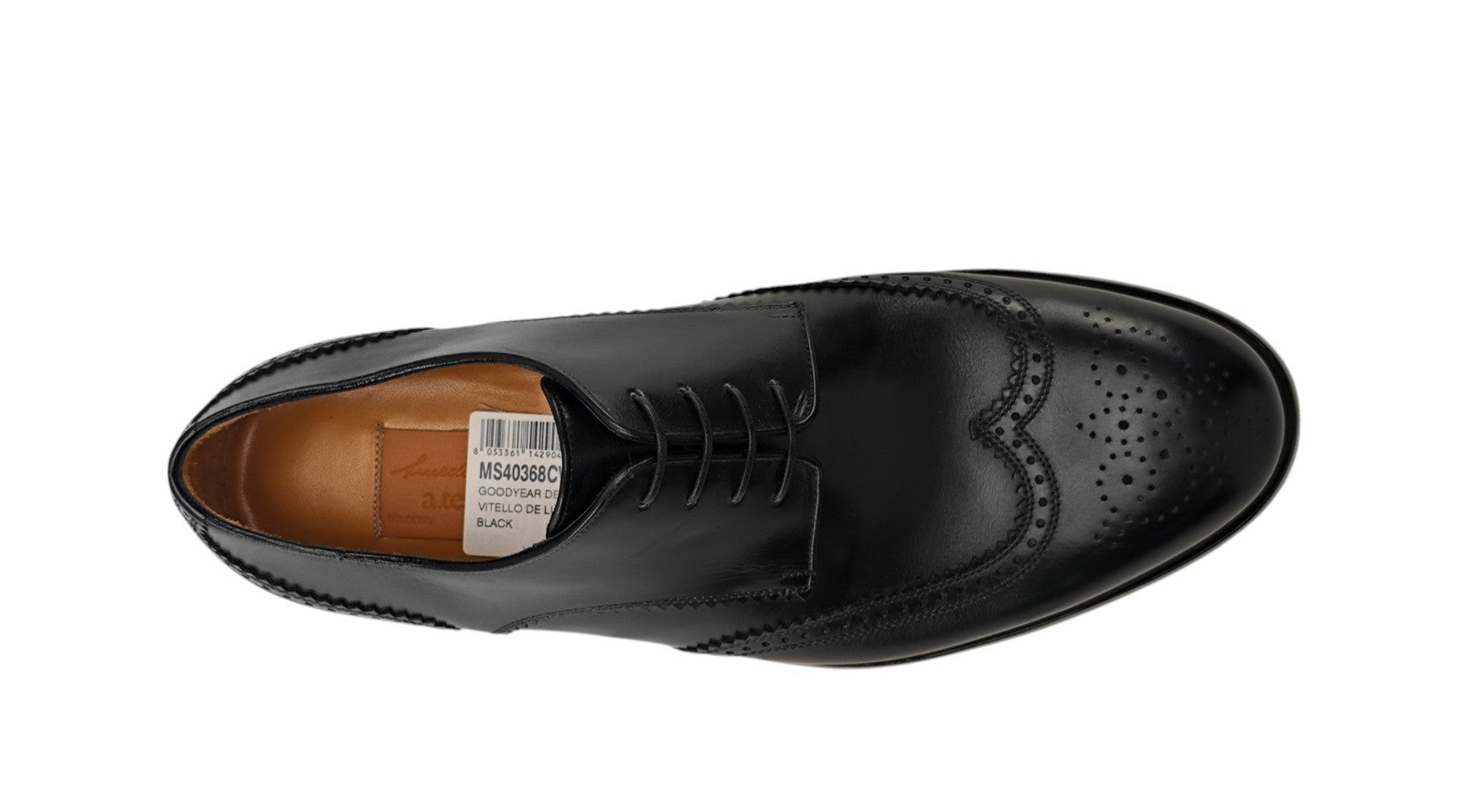 1350$ TESTONI GOODYEAR Construction Shoes Lux Calf Black 8 UK / 9 US / 42 IT