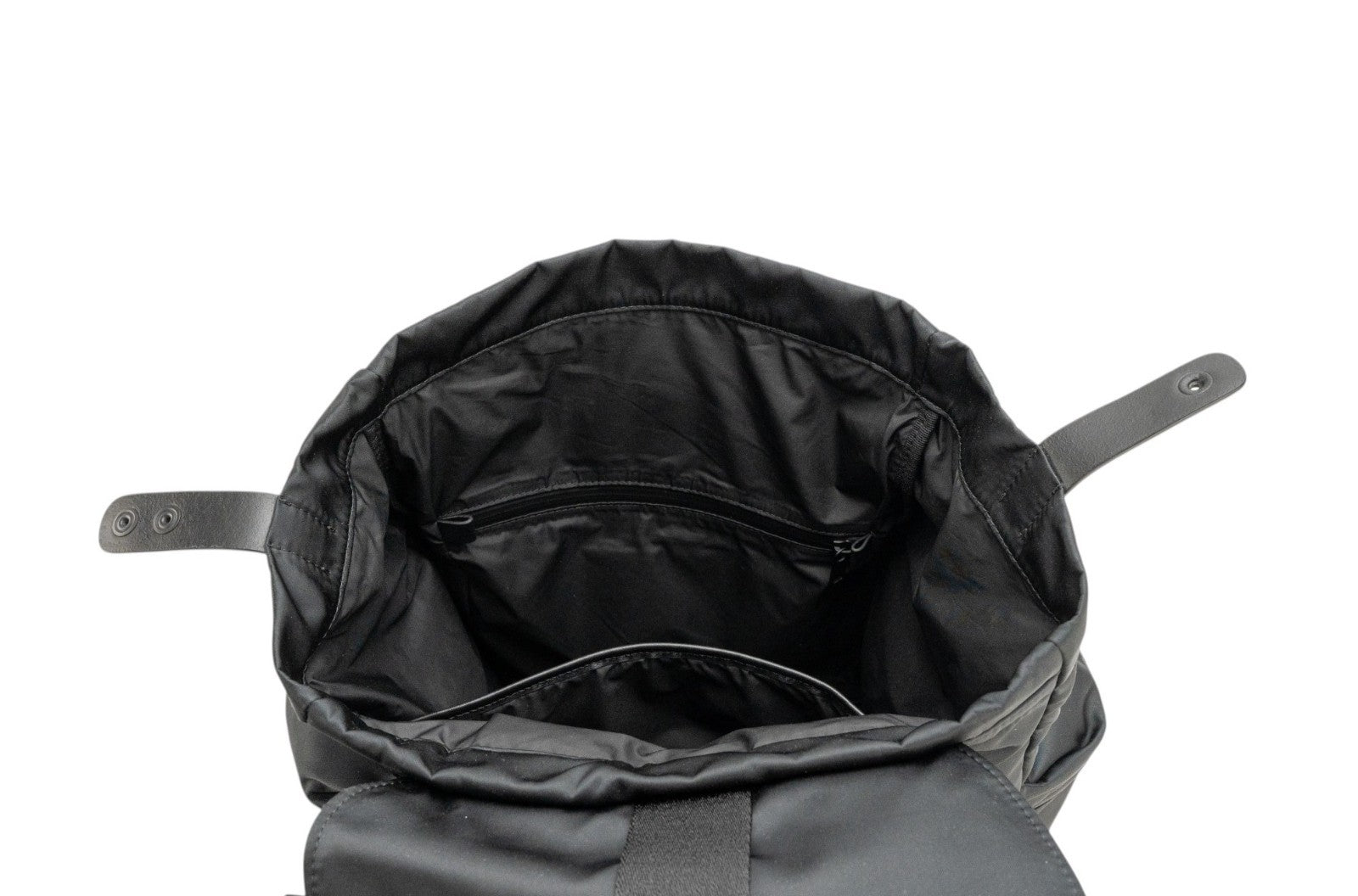1950$ GIORGIO ARMANI Multiple Backpack Travel Black XL Technical Fabric+Leather
