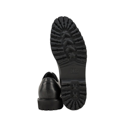 1050$ TESTONI "Custoza" Derby Deer + Fur Lining Black 8 UK / 9 US / 42 IT