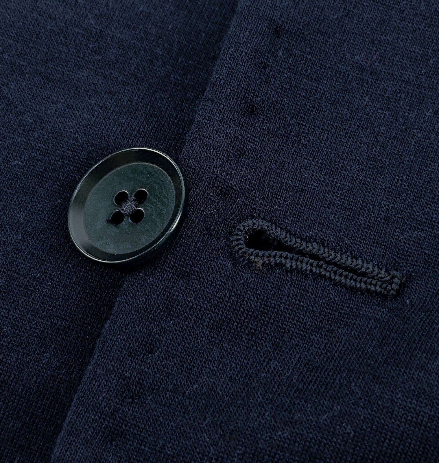$7250 ISAIA NAPOLI "Domenico" Blue Navy Drawstring Suit Jersey Wool Super 200'