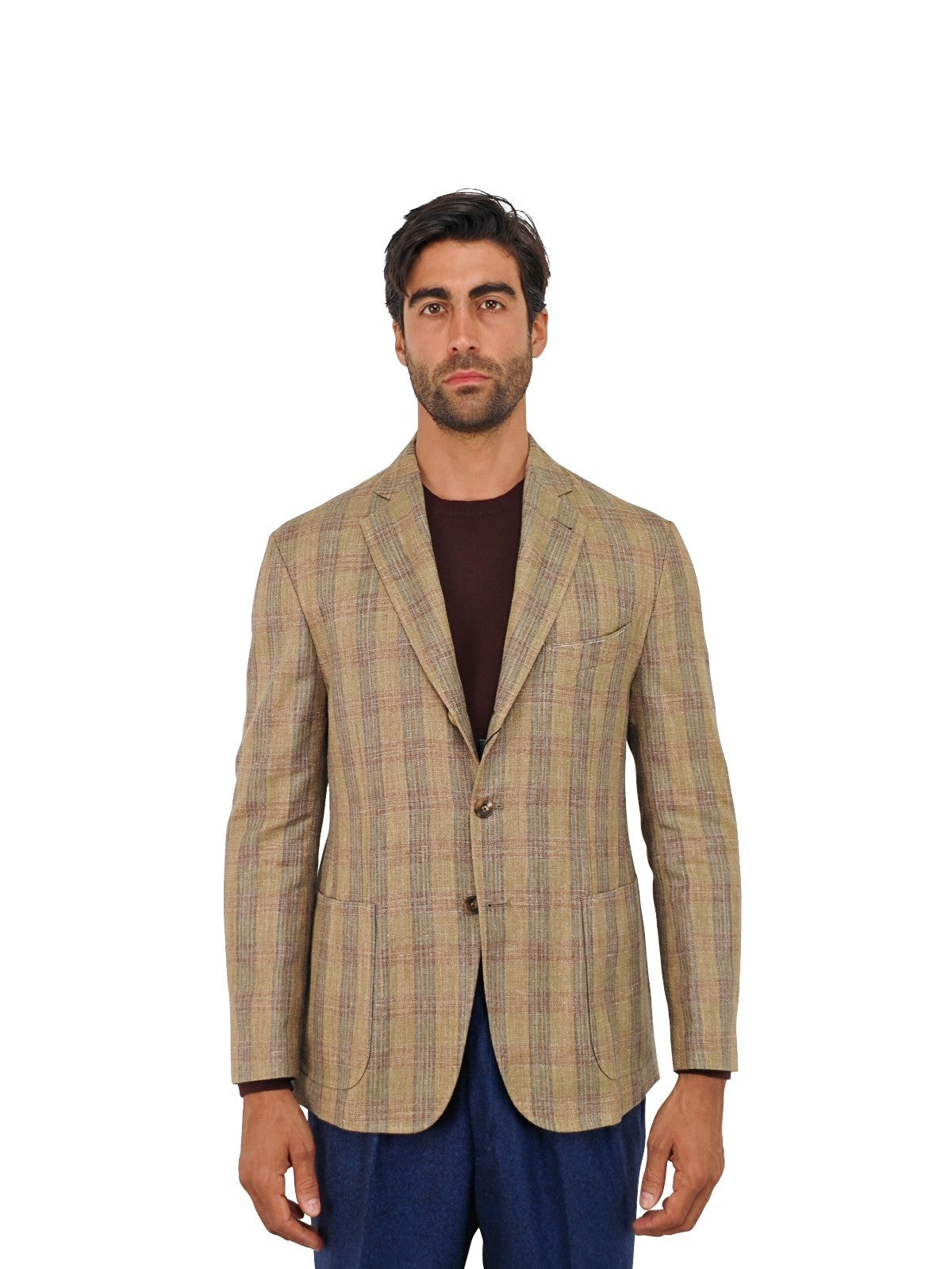 $1950 RUBINACCI NAPOLI Beige Jacket Sport Coat Silk Linen Wool  40 US 50 EU
