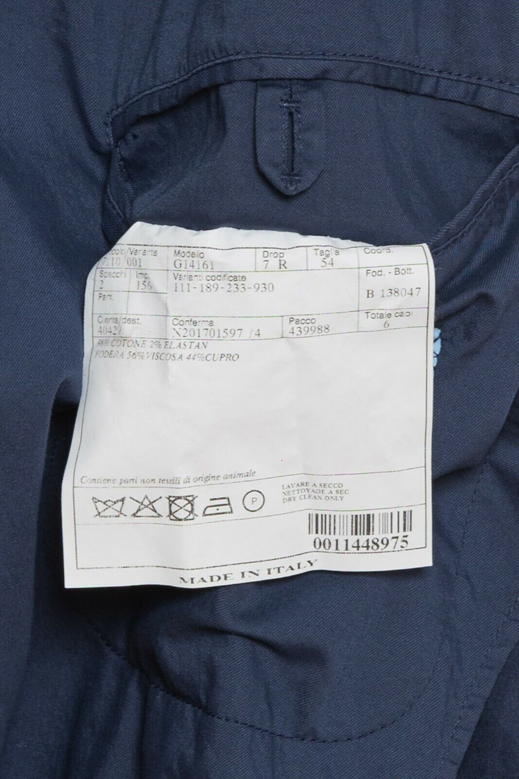 1100$ BELVEST Sartorial Jacket Dark Blue Solid Pure Washed Cotton Drop 7 