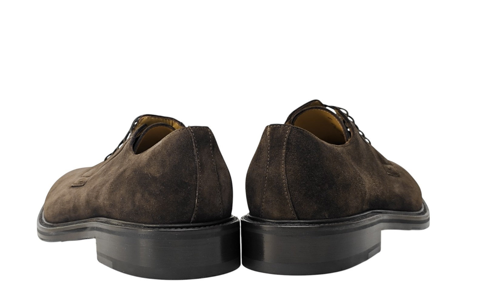 1300$ TESTONI "Vietri" Derby Shoes Suede Calf Cigar  8 UK / 9 US / 42 IT