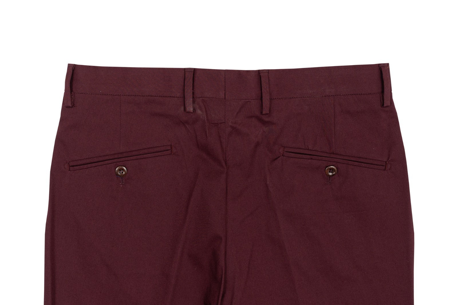 550$ RUBINACCI NAPOLI Burdundy Cotton Chino Trouser Pant Made in Napoli