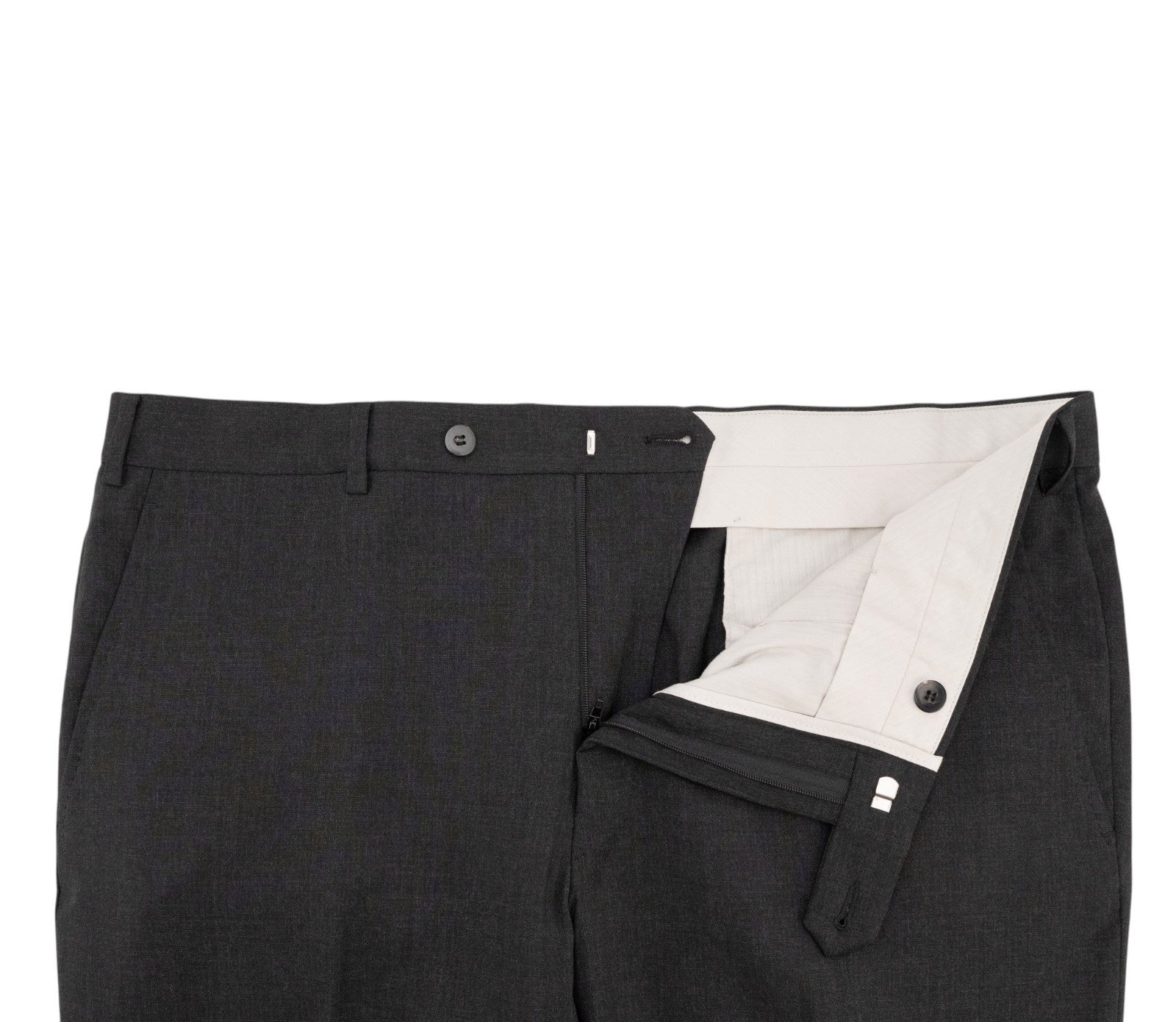 $2400 RAFFAELE CARUSO Dark Gray Suit Superfine Wool 110's 44 US 54 EU