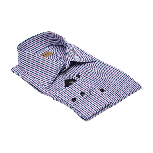 690$ LUXURY GERLIN Shirt Striped TRIPLE STITCHED Cotton 16 - 41 1N ZILLI