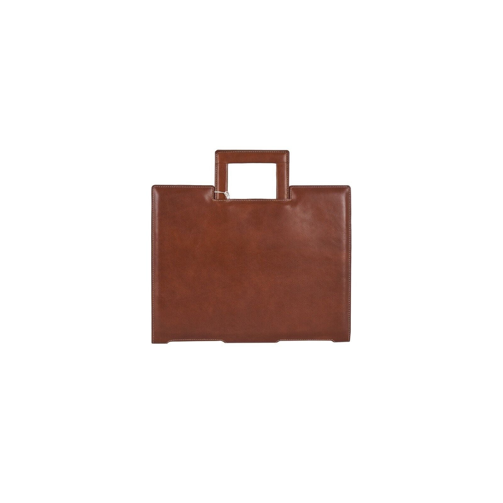 $950 LUXURY DELL'GA MILANO Document Folders Handbag Leather Removable Handles