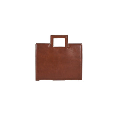 $950 LUXURY DELL'GA MILANO Document Folders Handbag Leather Removable Handles