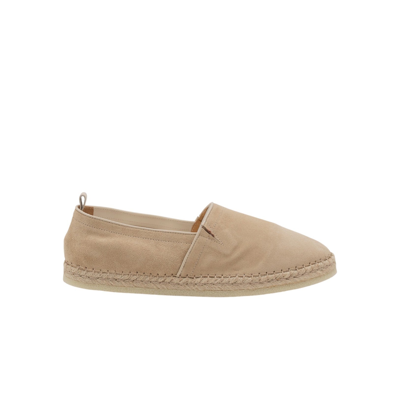 $750 TESTONI "Capri" Espadrillas Shoes Unlined Suede Linen - Made in Italy
