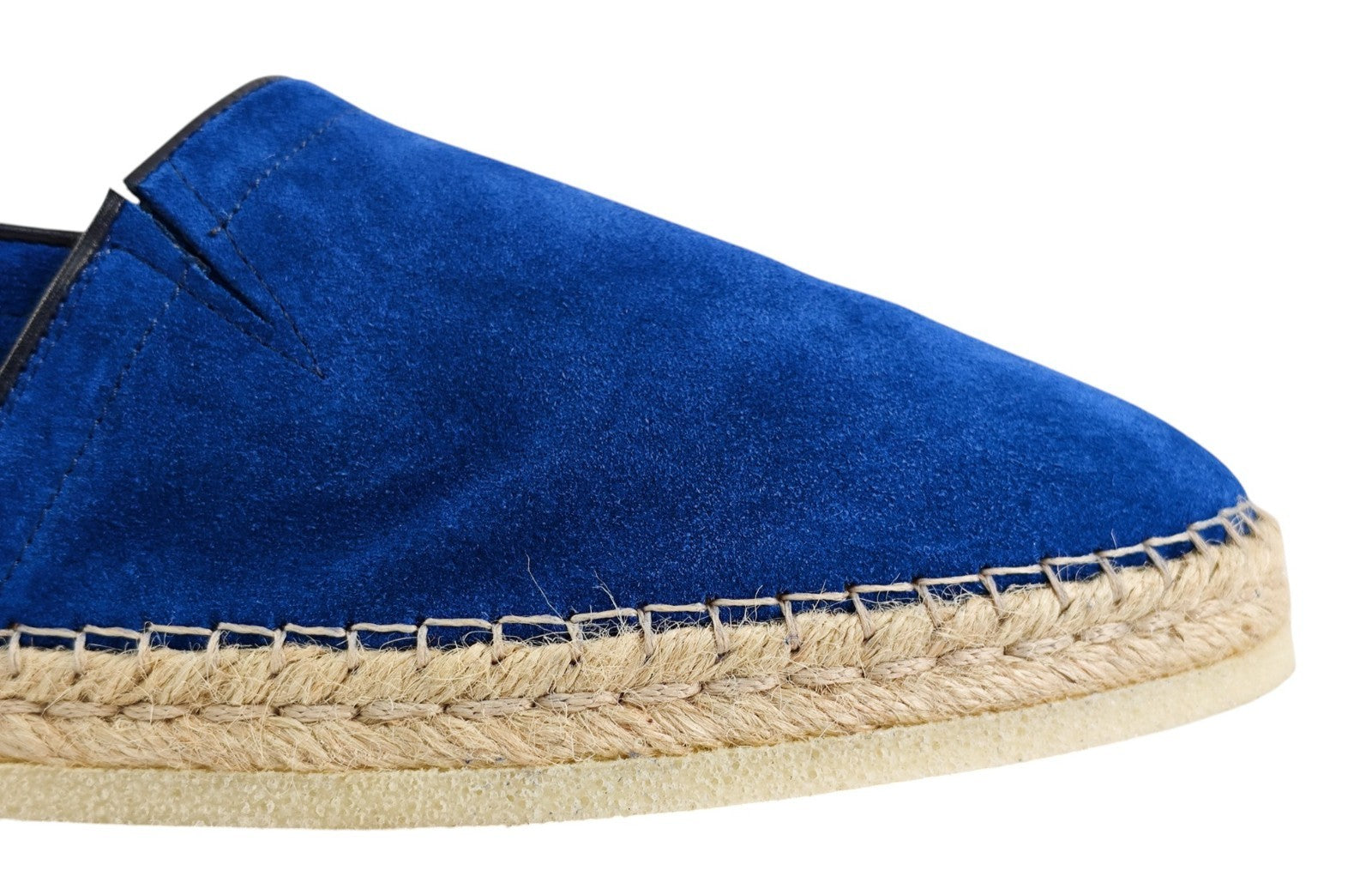 650$ TESTONI Espadrillas Shoes Antique Lux Calf Blue Indigo 8 UK / 9  US / 42 IT