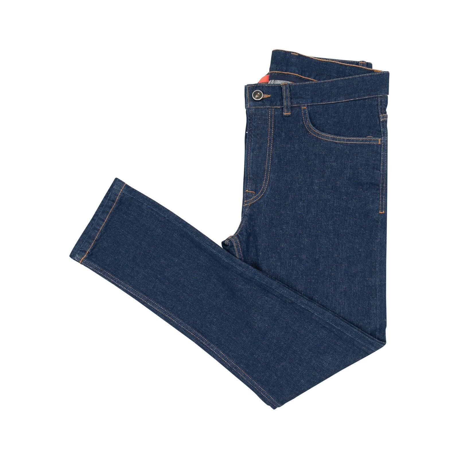 750$ ISAIA NAPOLI Blue Denim Jeans Trousers Pant Cotton 32 US / 48 EU R