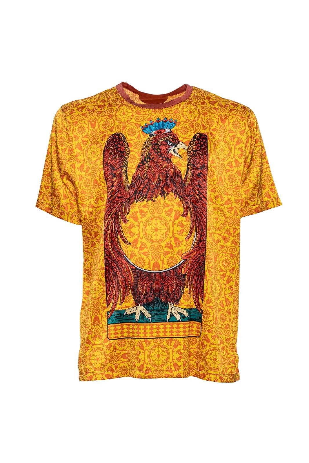 750$ ITALO FERRETTI T-Shirt  "ACE OF COINS" 100% Silk COMO Size L ZILLI