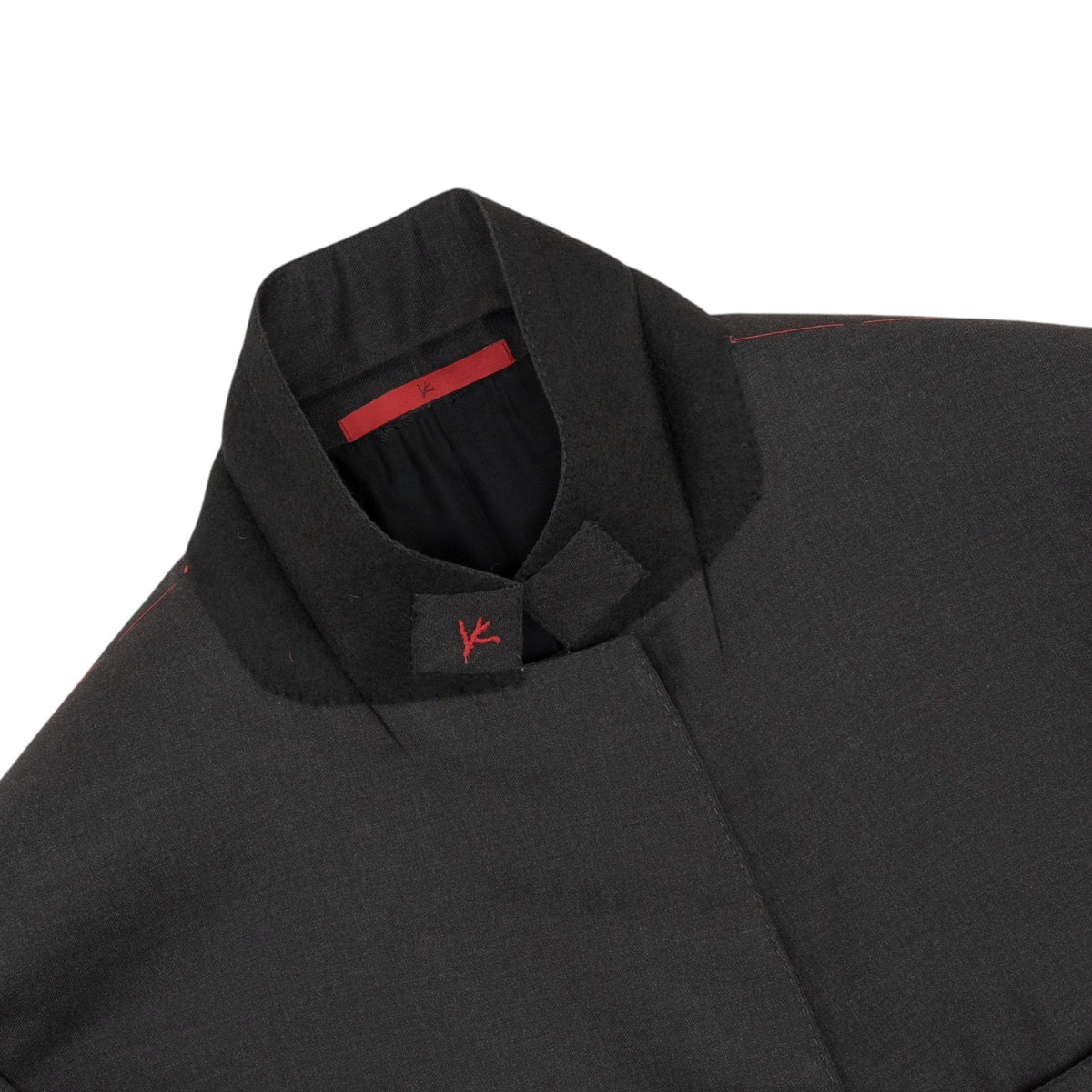 $6950 ISAIA "Amalfi" Charcoal Hand-Sewn Suit Fine Wool Solid 46 US / 56 EU 8R