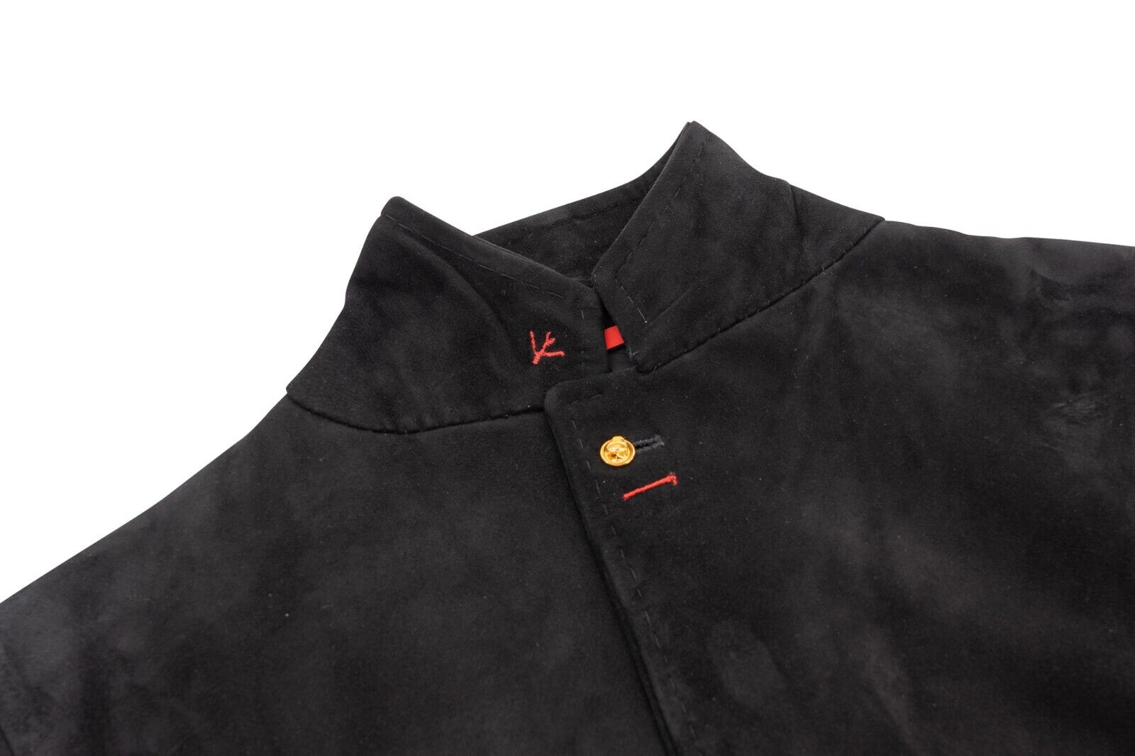 6500$ ISAIA Black Jacket Sport Coat Suede 100% Lambskin  38 US / 48 EU