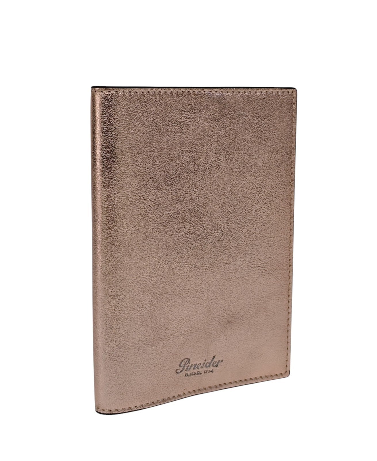 220$ PINEIDER FIRENZE 1774 "Metro Smooth" Passport Holder Calf Laminated Rose