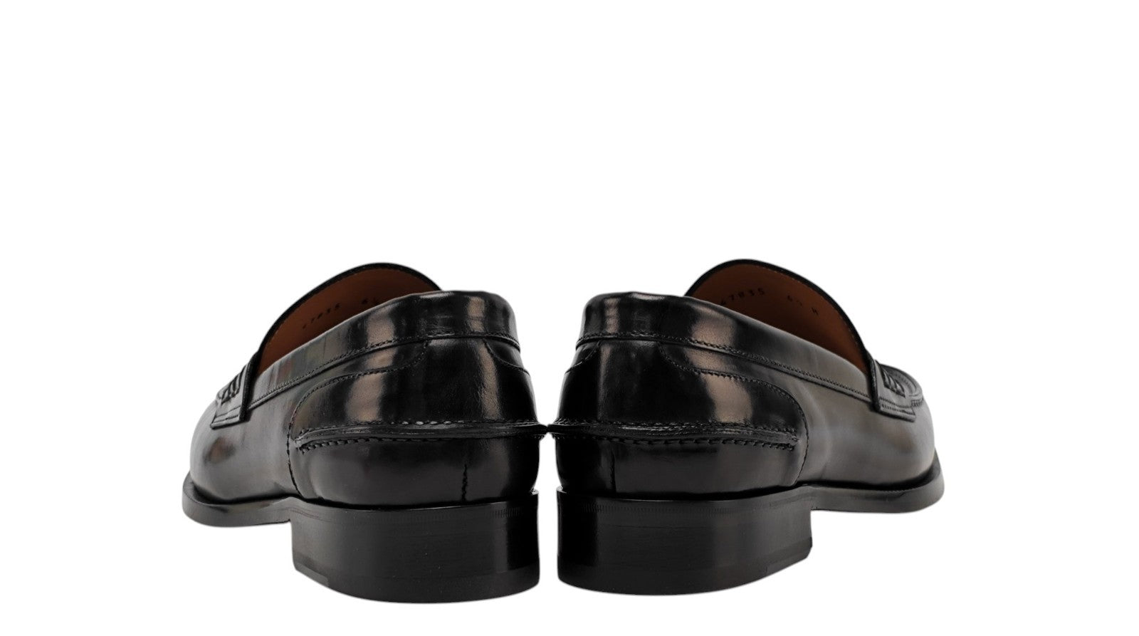 $1200 TESTONI "Trento" Loafer Shoes Antique Lux Calf Black