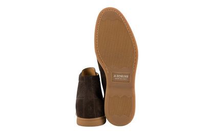 1350$ TESTONI "Portofino" Ankle Boot  Casual Suede Cigar 8 UK / 9 US / 42 IT