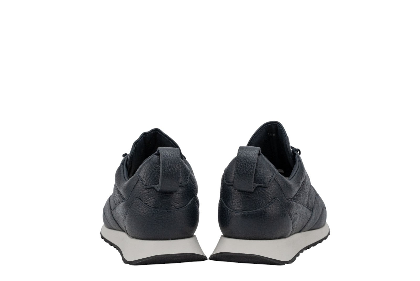 1050$ GIORGIO ARMANI Sneaker Shoes Lace-Up Gray Blue Leather 7 UK / 8 US / 41 IT