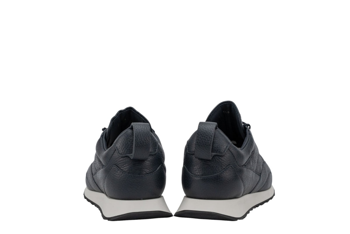 1050$ GIORGIO ARMANI Sneaker Shoes Lace-Up Gray Blue Leather 7 UK / 8 US / 41 IT