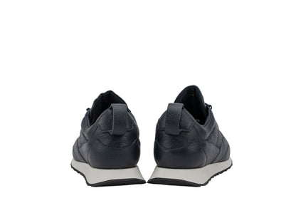 1050$ GIORGIO ARMANI Sneaker Shoes Lace-Up Gray Blue Leather 7 UK / 8 US / 41 IT