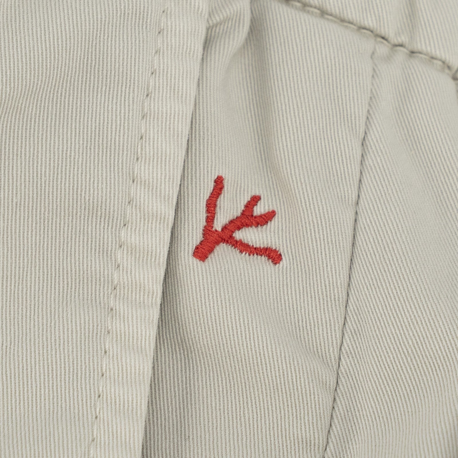 1050$ ISAIA NAPOLI Ivory Drawstring Pant Cotton Relaxed Tapered Fit 34 US 50 IT