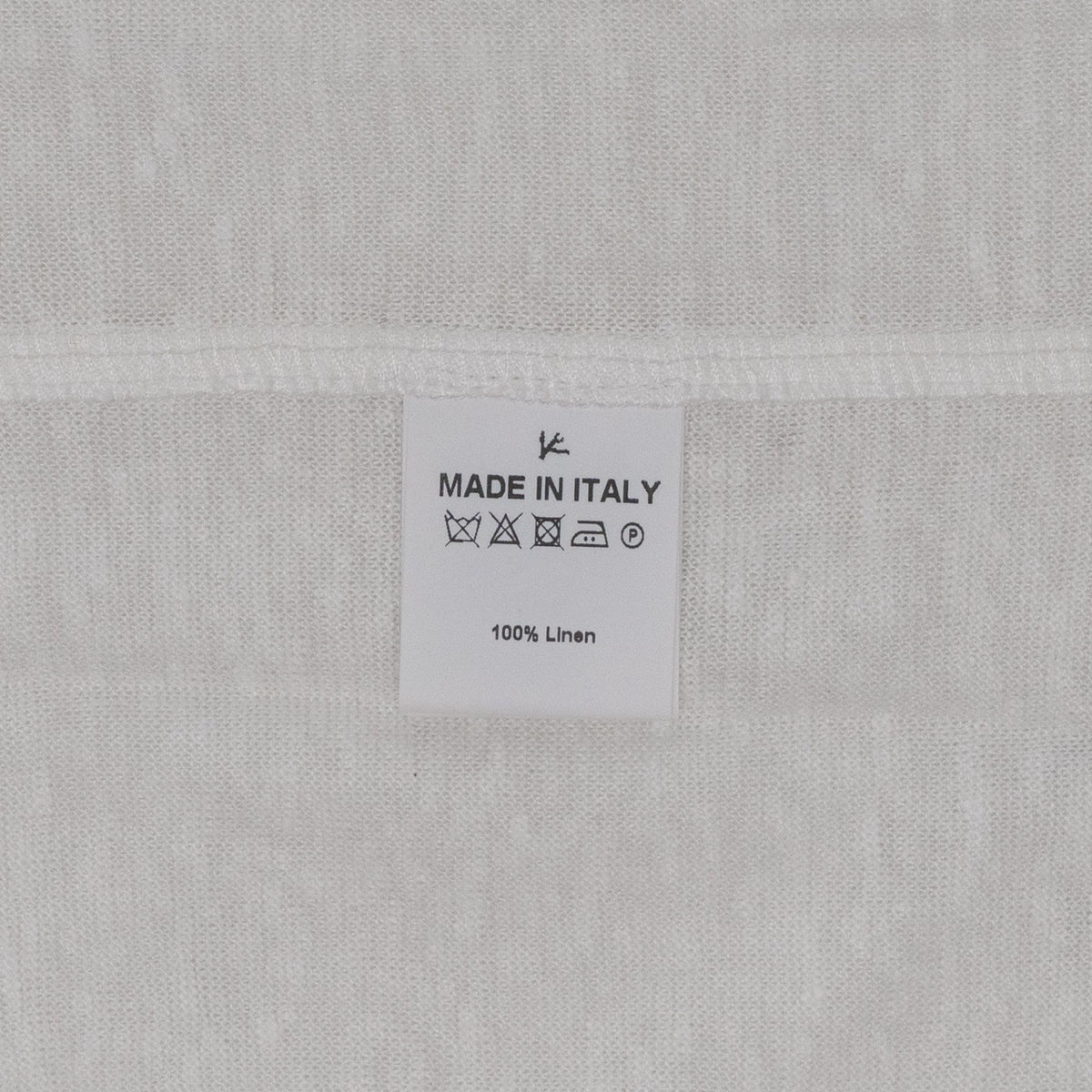 750$ ISAIA NAPOLI White Handmade T-Shirt Short Sleeve 100% Linen - Made in Italy