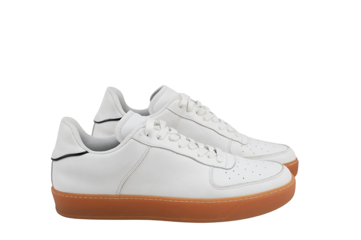 700$ TESTONI Sneakers Calf White + S. Amber Shoes 8 UK / 9 US / 42 IT