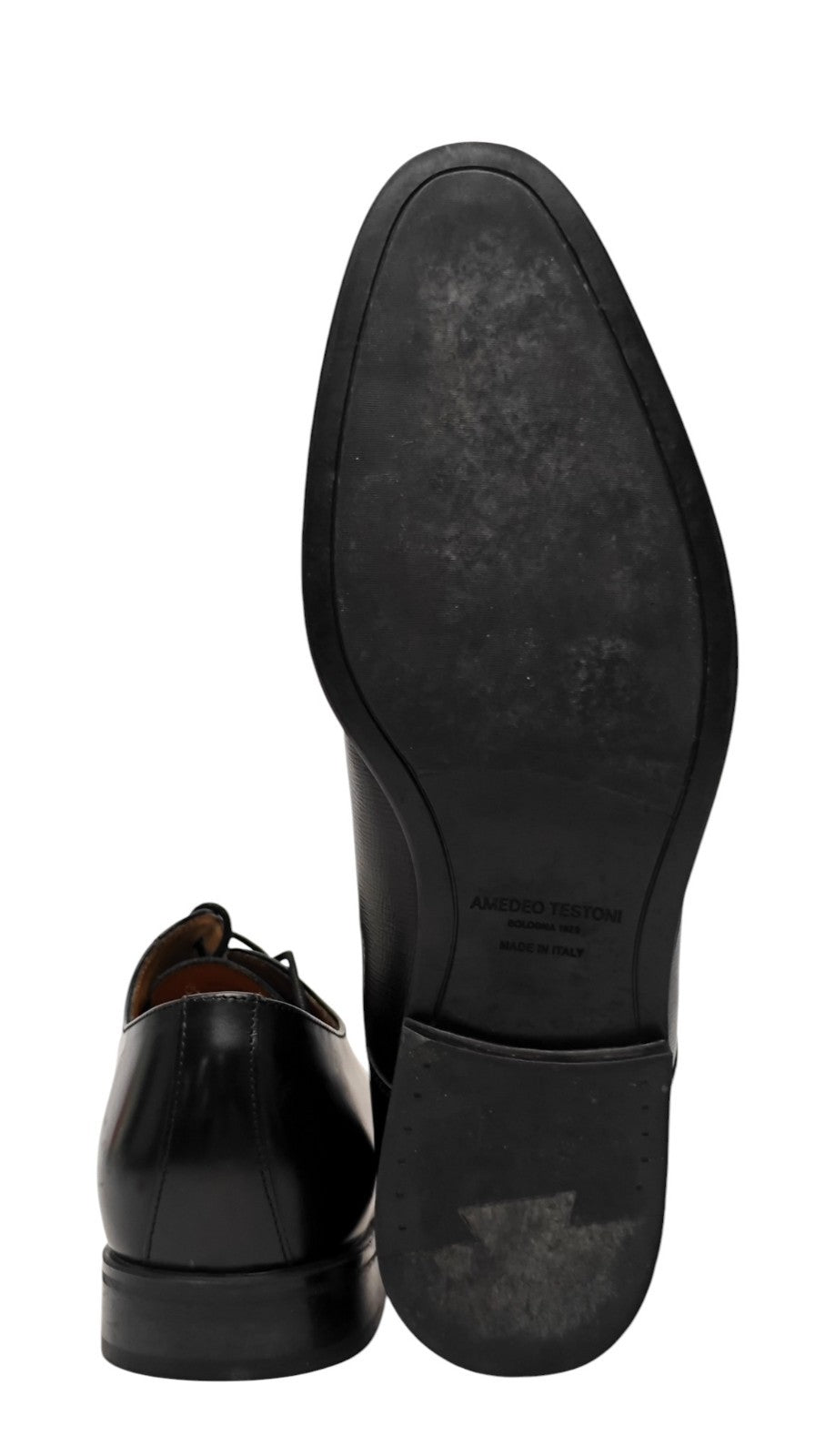 1450$ TESTONI "Valdobbiadene" Derby Shoes Black Lux Calf 10 UK / 11 US / 44 IT