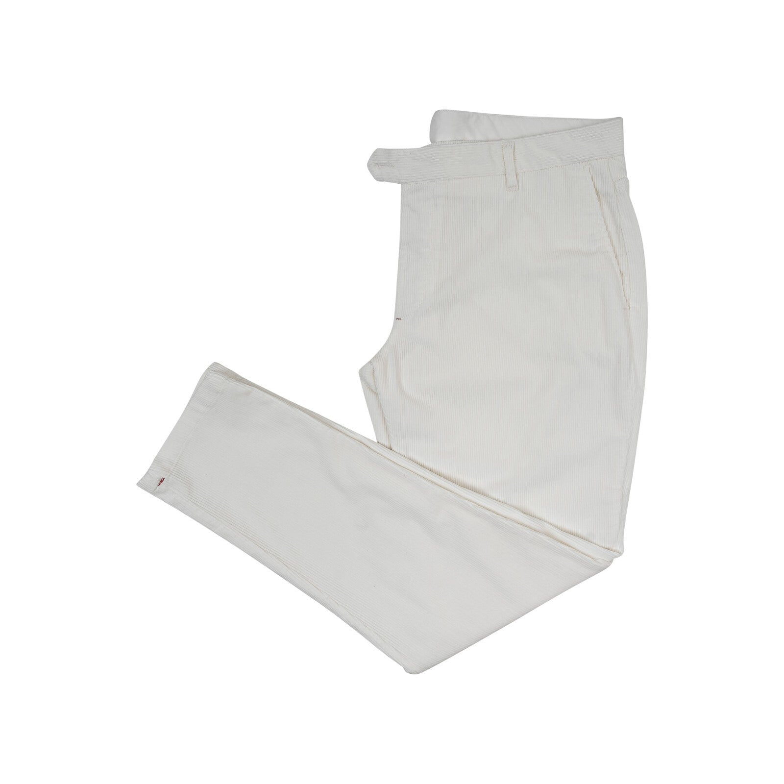 750$ ISAIA NAPOLI White Chino Trousers Pant Soft Corduroy Cotton 40 US / 56 EU