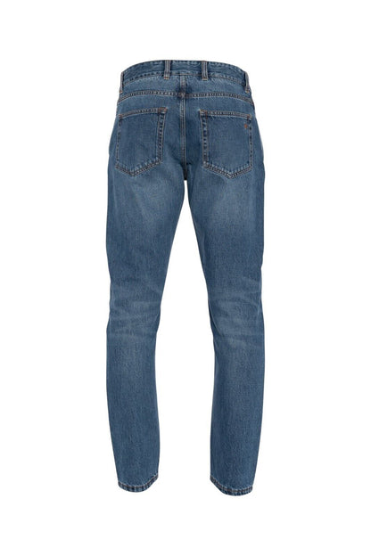 690$ ISAIA NAPOLI Blue Denim Jeans Trousers Pant Regular Cotton Made in Italy