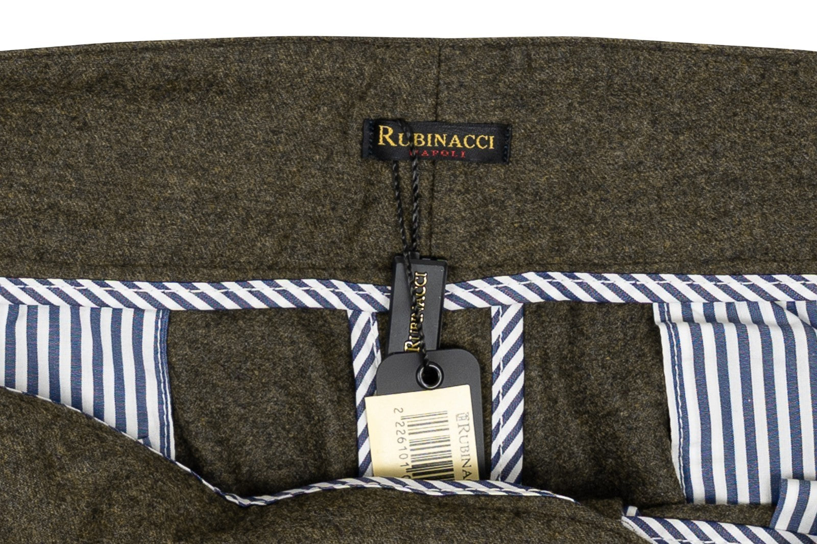 720$ RUBINACCI NAPOLI "Manny" Green High Rise Pant Gurkha Wool / Cashmere