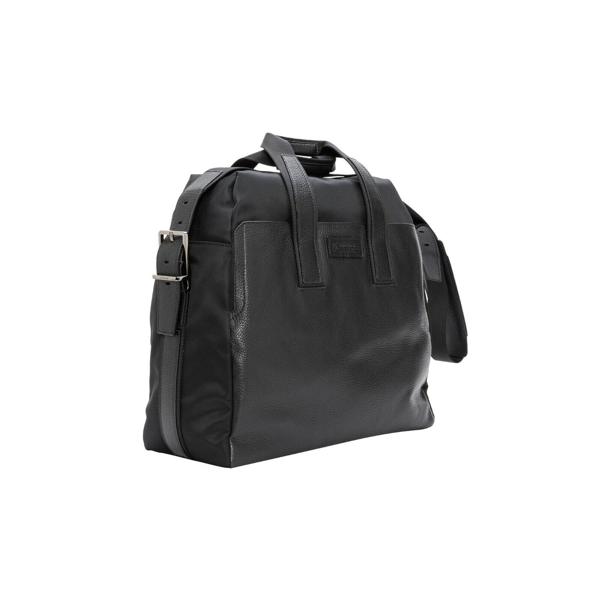 $629 a.Testoni Bologna Pc Case / Backpack Black Karibu Calf + Fabric Luxury