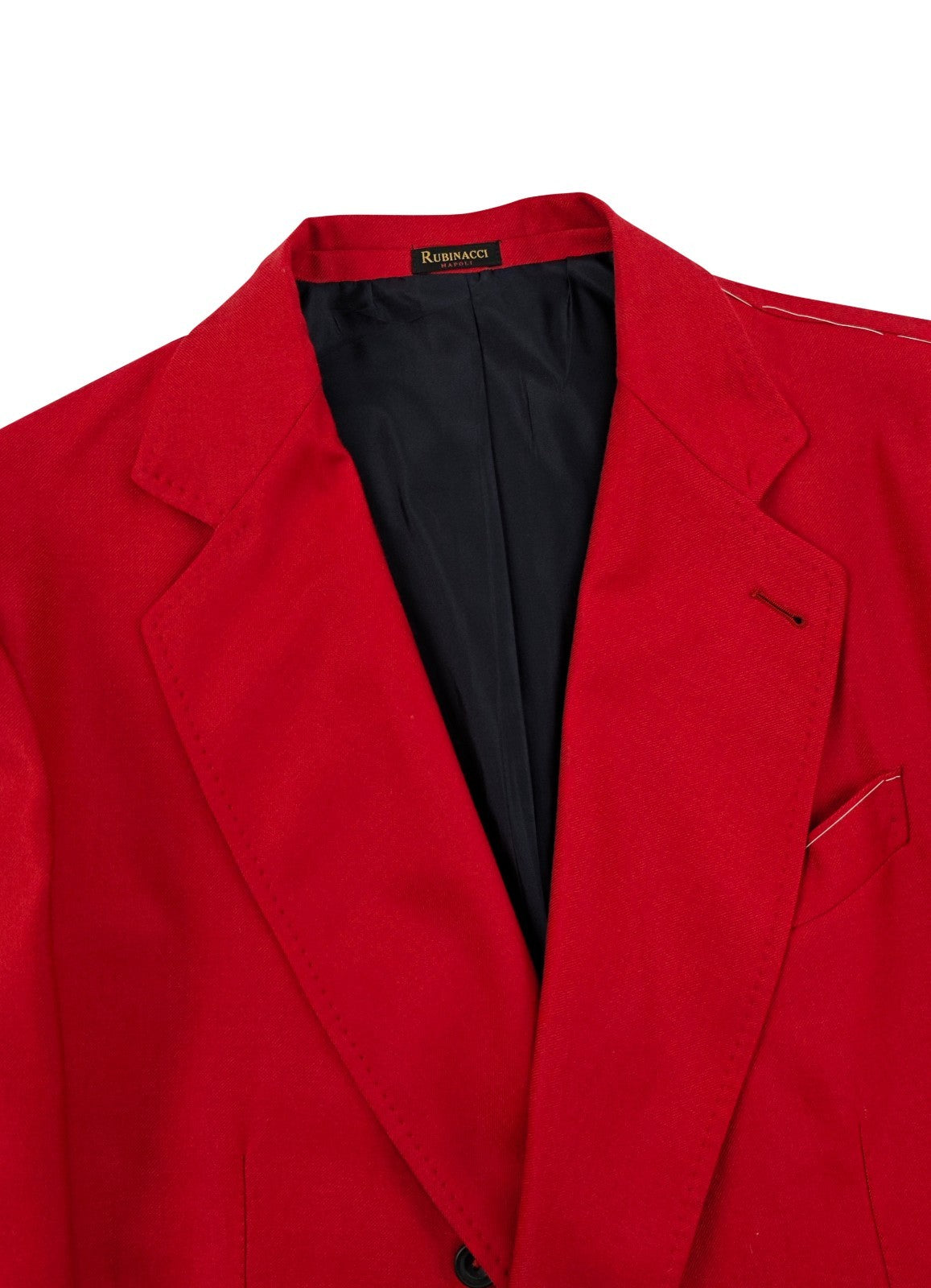 $2200 RUBINACCI NAPOLI Red Double Breasted Jacket Soft Cashmere 44 US / 54 EU
