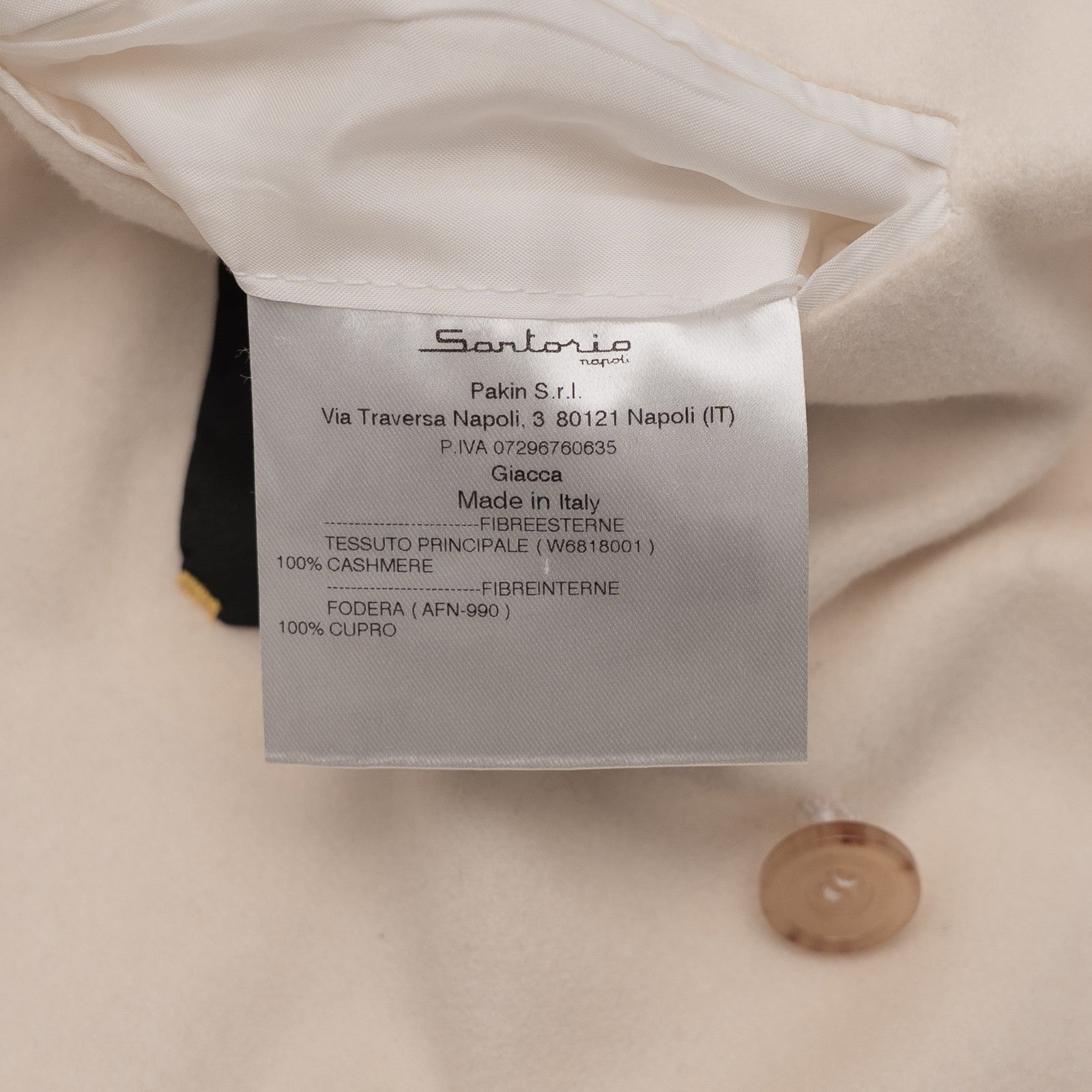 3200$ SARTORIO KITON NAPOLI Ivory Jacket Sport Coat Cashmere 36 US  / 46 EU
