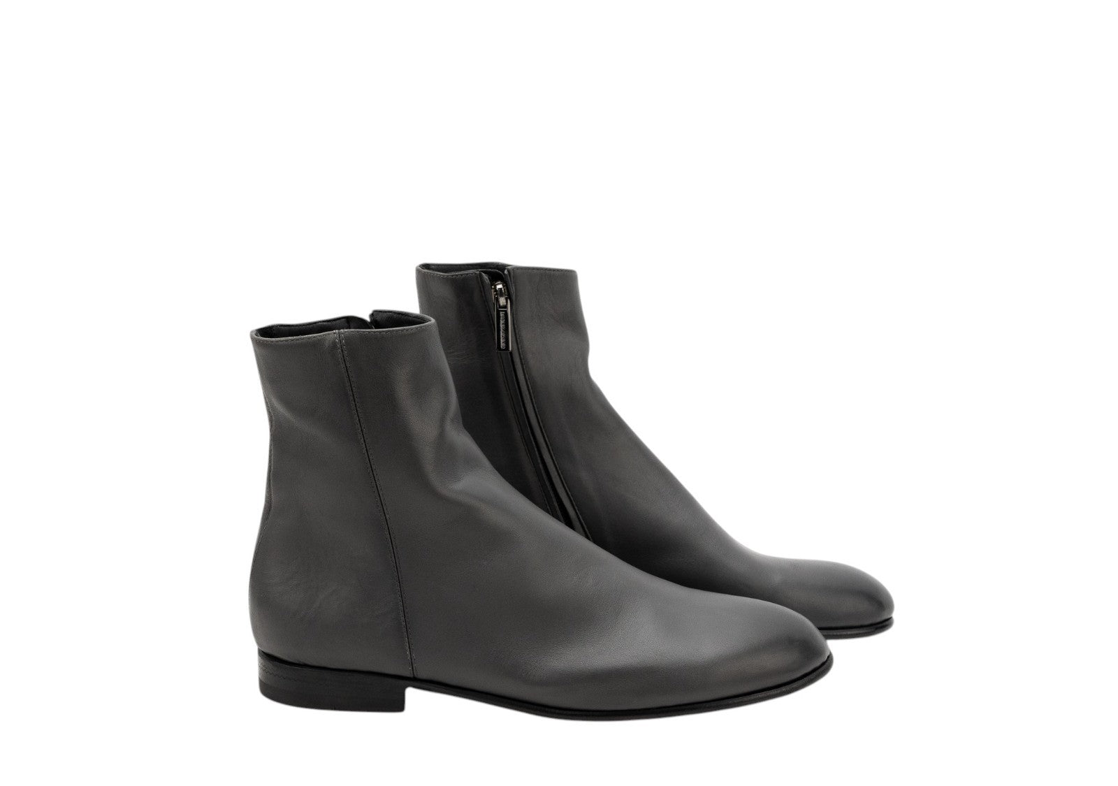 1655$ GIORGIO ARMANI Black Label Ankle Boot Shoes London Smoke Calfskin