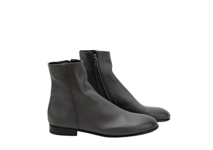 1655$ GIORGIO ARMANI Black Label Ankle Boot Shoes London Smoke Calfskin