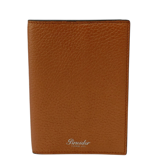 220$ PINEIDER FIRENZE 1774 "Bottolato" Passport Holder Grain Calf Brick Brown