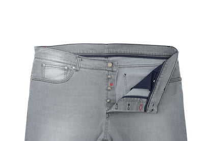690$ ISAIA NAPOLI  Gray Denim Jeans Pant Cotton 42 US / 58 EU Regular