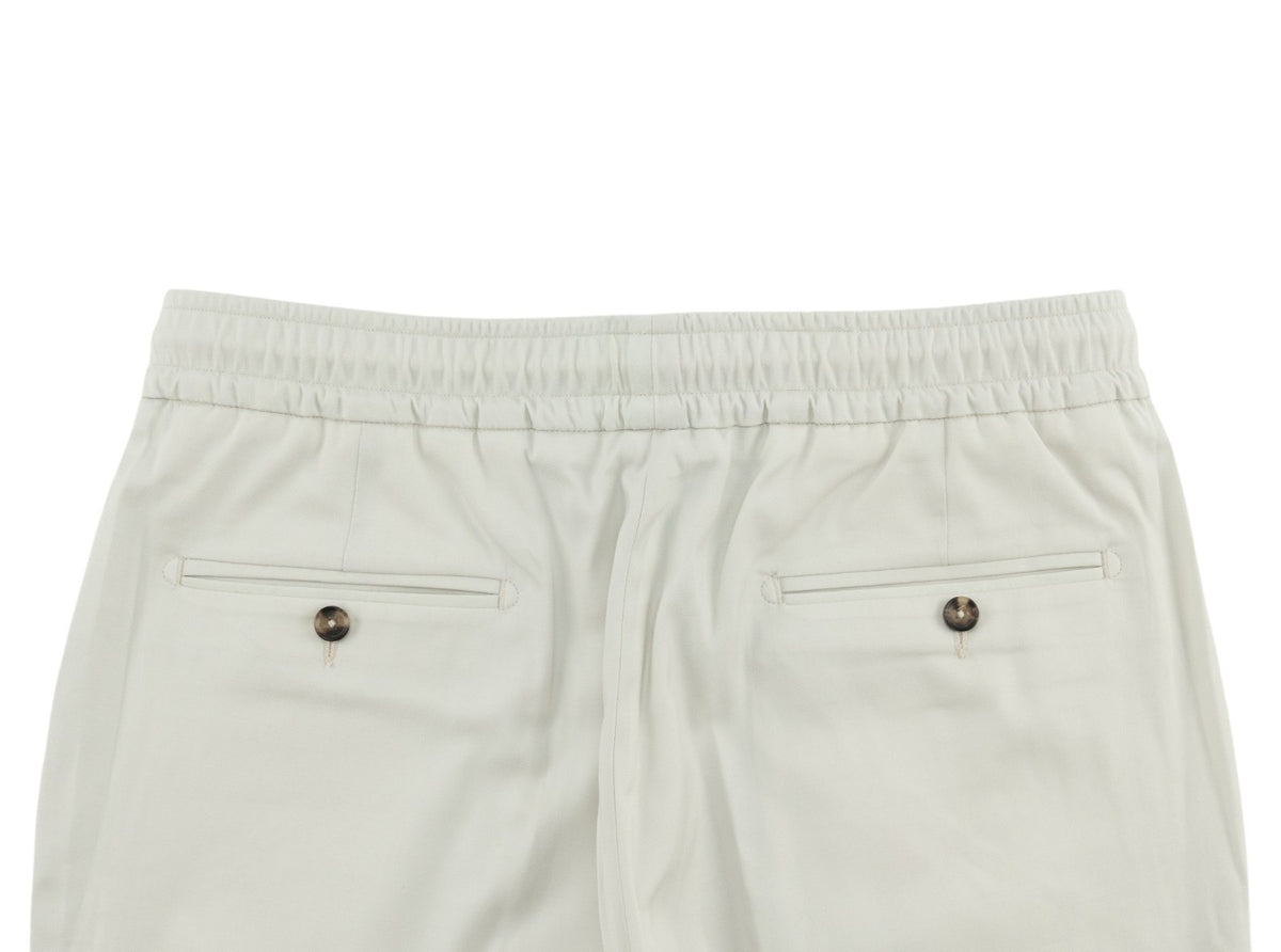 1350$ ISAIA NAPOLI Light Beige Drawstring Pant Cotton Wool Slim 34 US / 50 EU